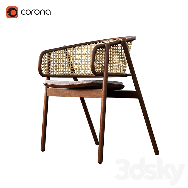 Cane chair – corona renderer 3D Model