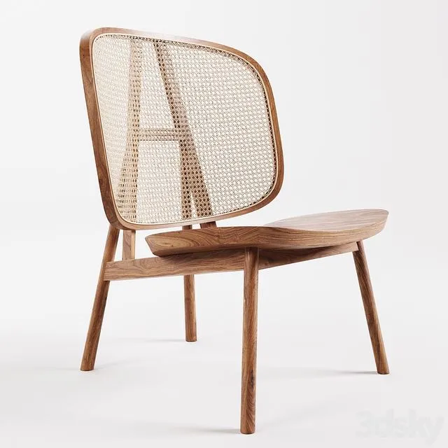 Cane Collection Rattan Lounge Chair 3D Model Cane Collection Rattan Lounge Chair 3D Model