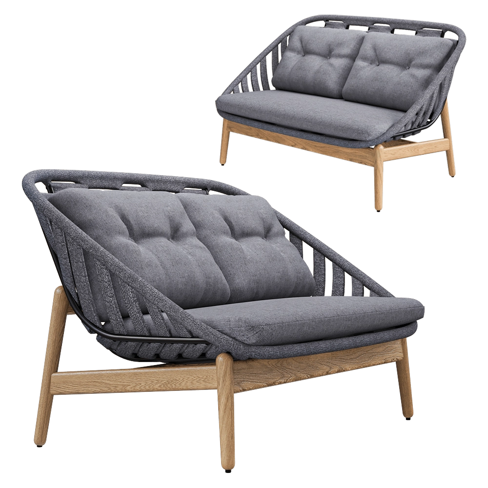Cane-line – 2-seat sofa Strington 3D Model Cane-line – 2-seat sofa Strington 3D Model