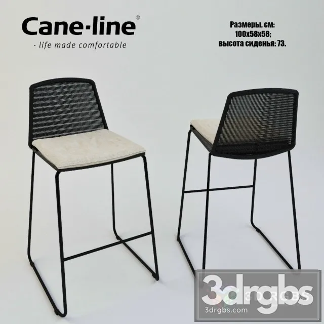 Cane Line Breeze Bar Chair 3D Model Download
