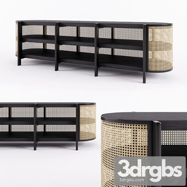 Cane Low Cabinet 1 3D Model Download Cane Low Cabinet 1 3D Model Download