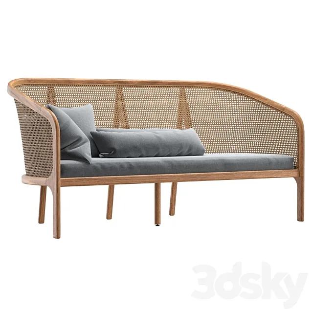 Cane Sofa 01 3D Model Cane Sofa 01 3D Model