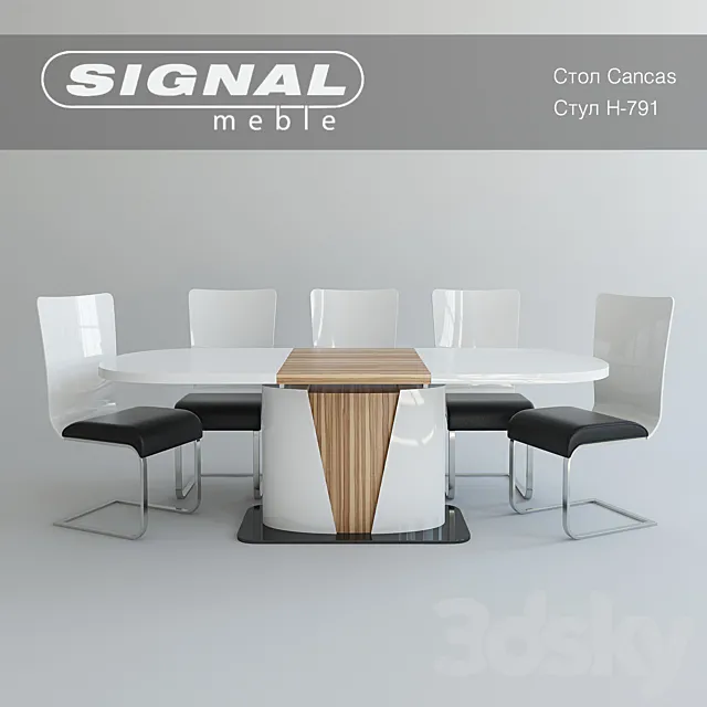 CANGAS Chairs Table H-791 Factory Signal 3DModel CANGAS Chairs Table H-791 Factory Signal 3DModel