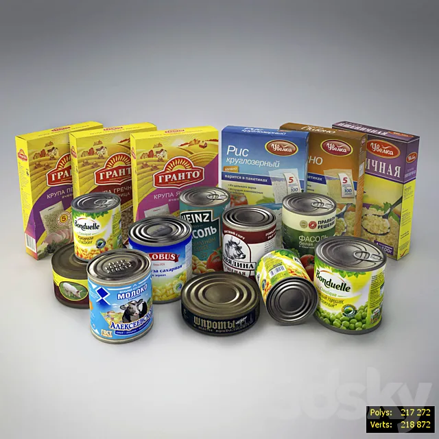 Canned and cereals 3DModel