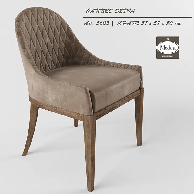 CANNES SEDIA chair from factory Medea 3D Model CANNES SEDIA chair from factory Medea 3D Model