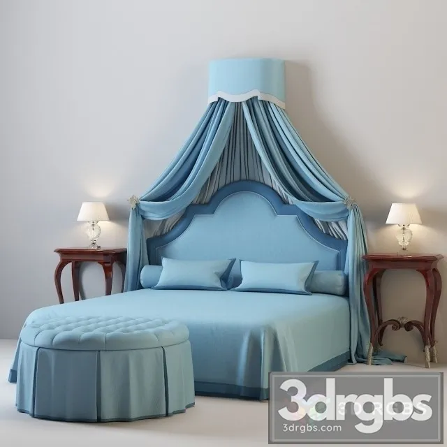 Canopy Baldachin Bed 3D Model Download
