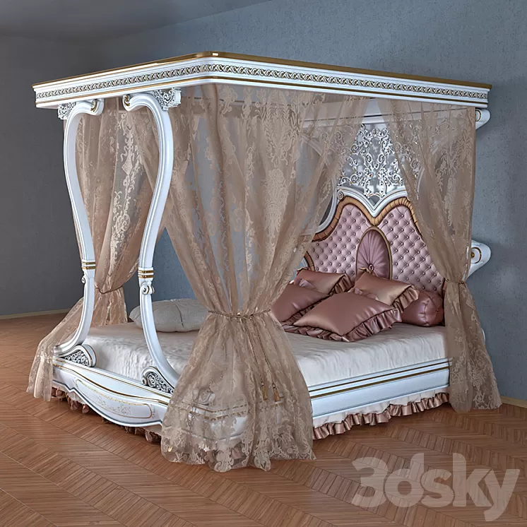 Canopy bed 3D Model