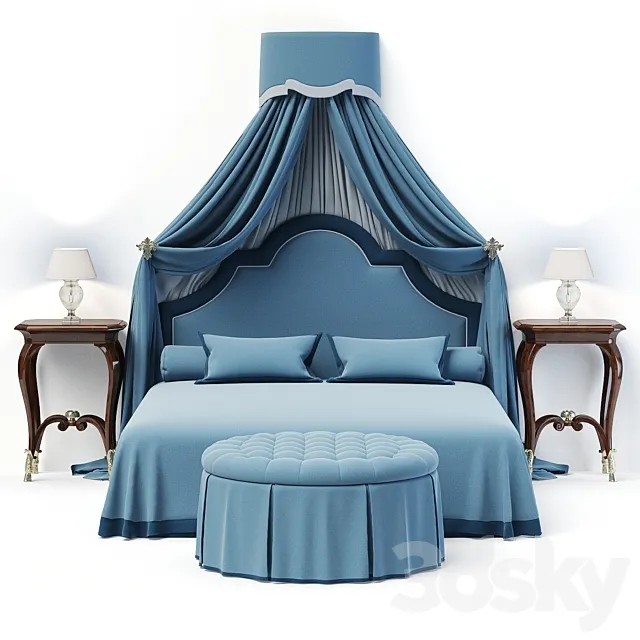 Canopy bed 3D Model