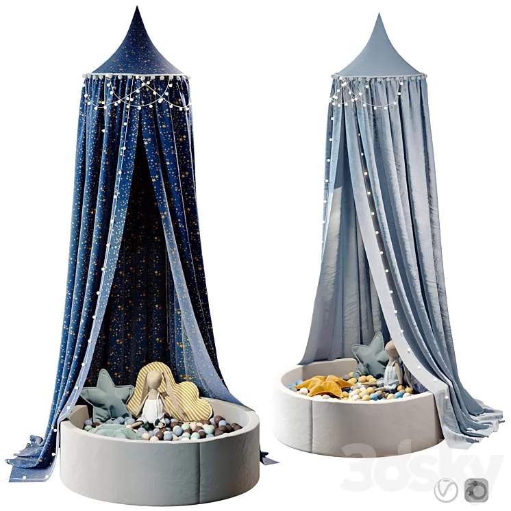 Canopy with Decor 05 3D Model Free Download