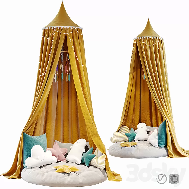 Canopy_ with_decor_02 3D Model