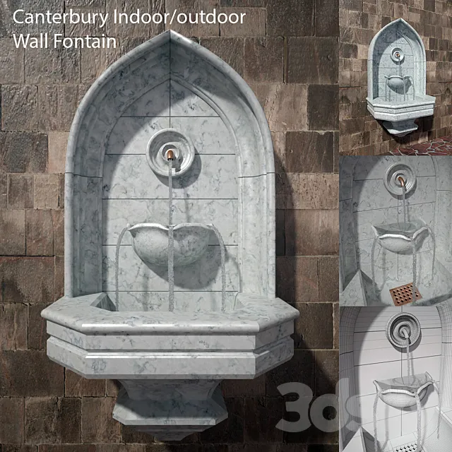 Canterbury Wall Fontain 3D Model Canterbury Wall Fontain 3D Model