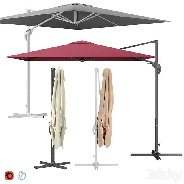 Cantilever parasol 3D Model