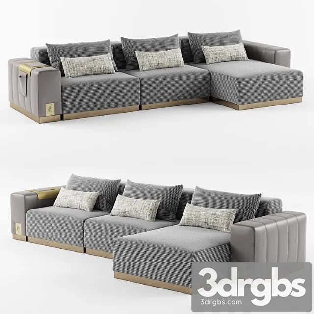Cantori vietri sectional leather sofa 2 3D Model Download Cantori vietri sectional leather sofa 2 3D Model Download