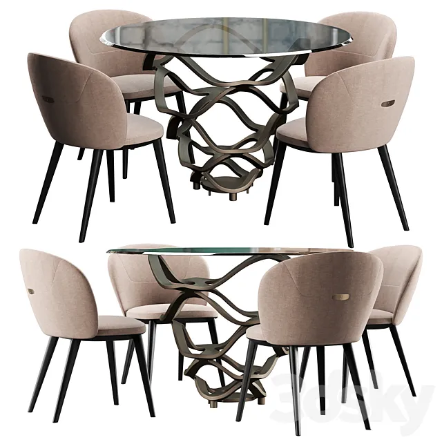 Cantory & Reflex Neolitico dining set 3DModel
