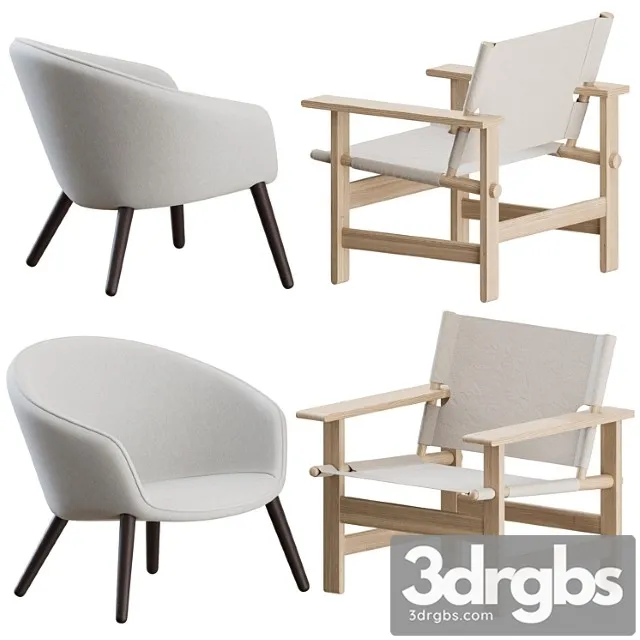 Canvas Ditzel Lounge Chairs By Fredericia 3D Model Download Canvas Ditzel Lounge Chairs By Fredericia 3D Model Download