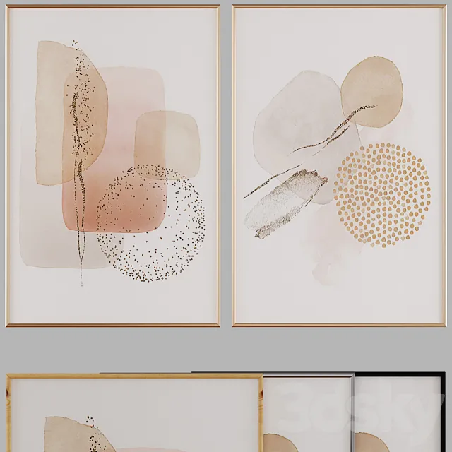 Canvas painting with frame 060 3D Model