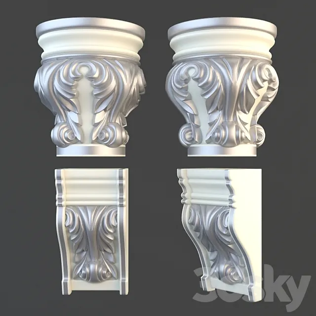 Capital and bracket 3D Model