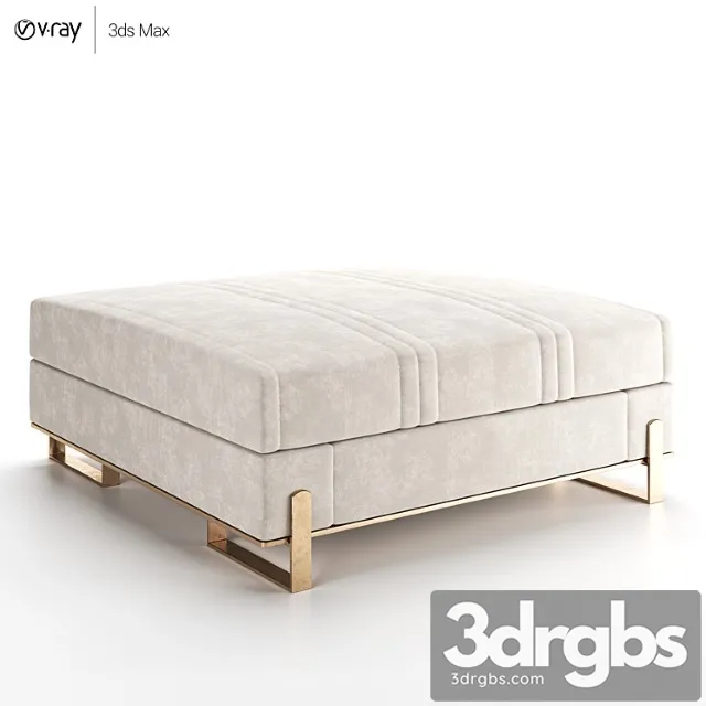 Capital collection grand pouf 2 3D Model Download