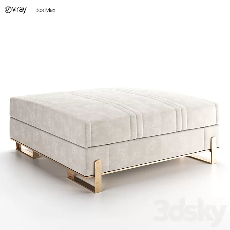 Capital Collection Grand Pouf 3D Model Capital Collection Grand Pouf 3D Model