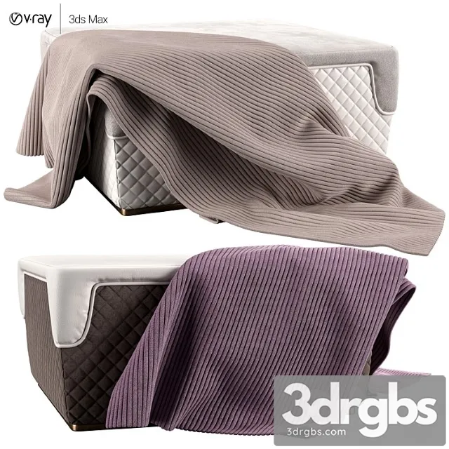 Capital collection majestic pouf 2 3D Model Download