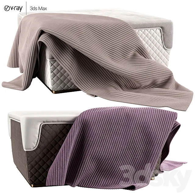 Capital Collection Majestic Pouf 3DModel Capital Collection Majestic Pouf 3DModel