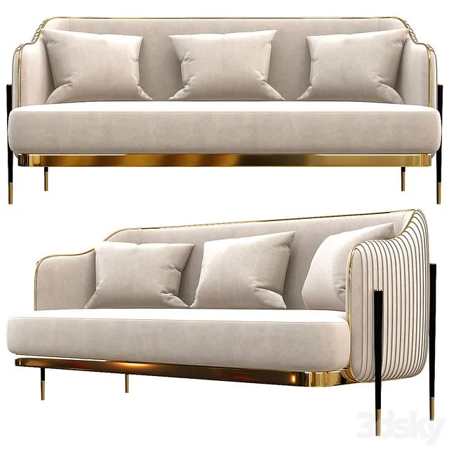 capital collection oxford sofa 3D Model capital collection oxford sofa 3D Model
