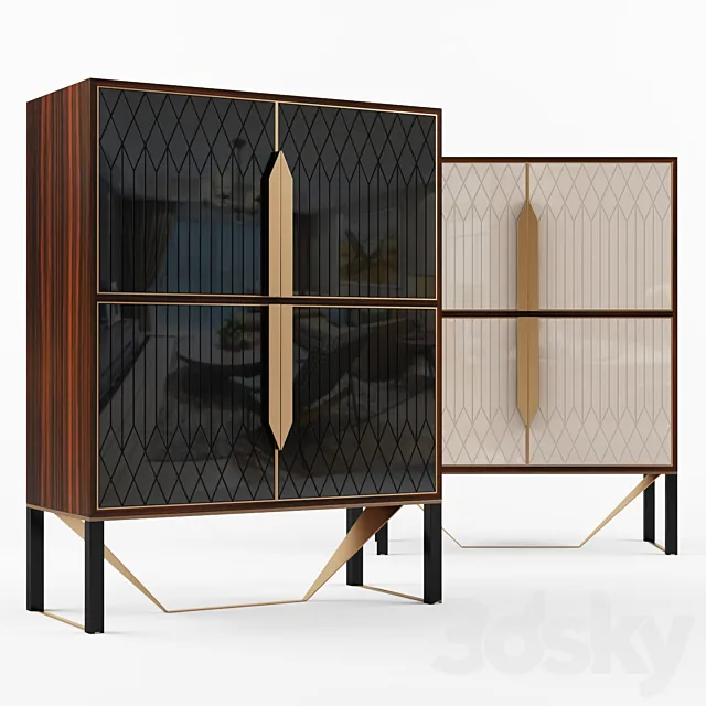 Capital Collection PRISMA Highboard 3D Model Capital Collection PRISMA Highboard 3D Model