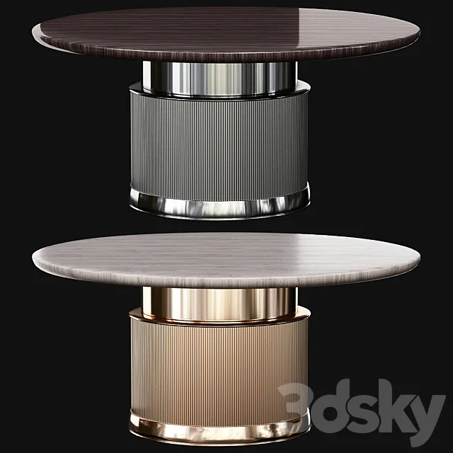 Capital Collection ROCK T Round dining table 3DModel