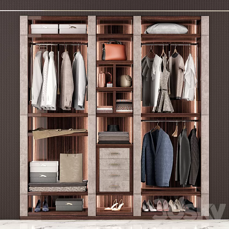 Capital Collection Wardrobe Venere 3D Model Capital Collection Wardrobe Venere 3D Model