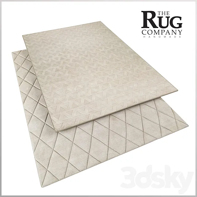 CAPITONE & TRIANGLES WHITE RUGS. RUG COMPANY. 3D Model CAPITONE & TRIANGLES WHITE RUGS. RUG COMPANY. 3D Model