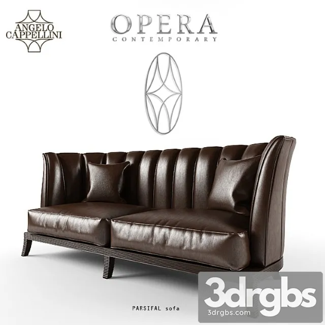 Cappellini opera parsifal sofa 2 3D Model Download Cappellini opera parsifal sofa 2 3D Model Download
