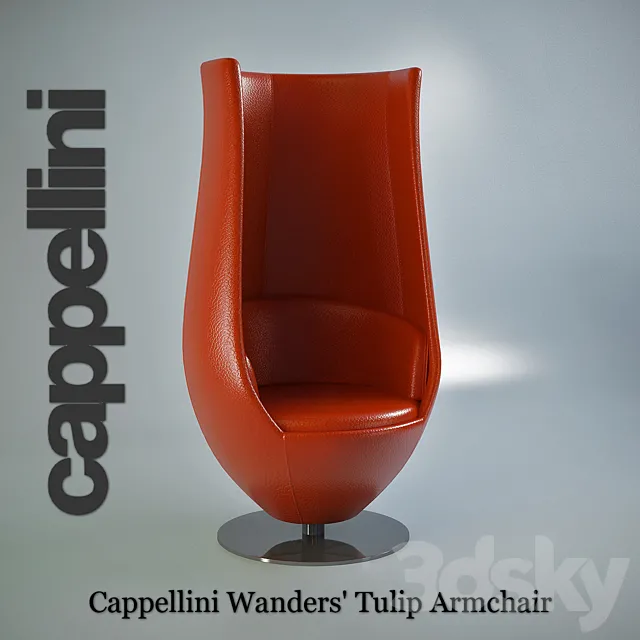 Cappellini Wanders’ Tulip Armchair 3D Model Cappellini Wanders’ Tulip Armchair 3D Model