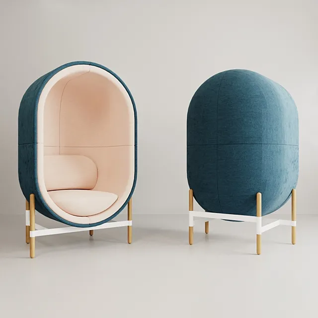 Capsule chair sofa 3D Model