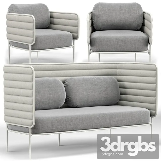 Capsule Outdoor Settee And Lounge Chair 3D Model Download Capsule Outdoor Settee And Lounge Chair 3D Model Download