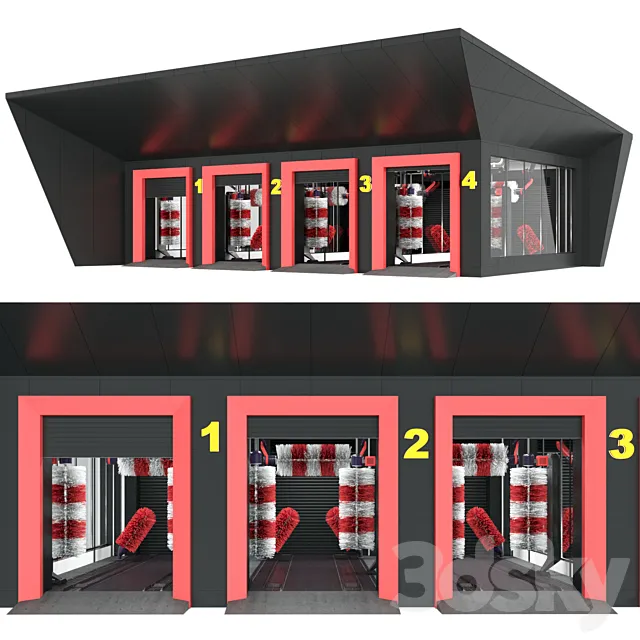 Car wash 3D Model