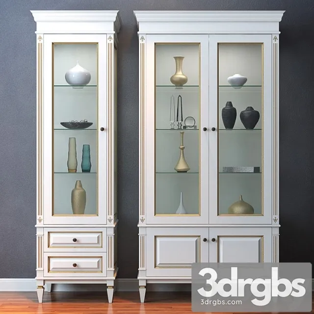 Cara Hardwood New Cabinets 3D Model Download