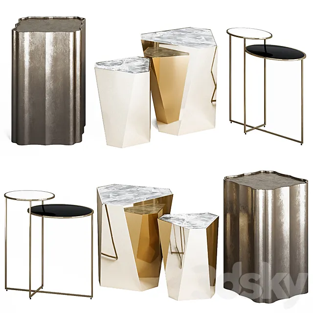 Caracole accent and side tables 3DModel