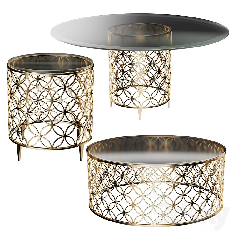 Caracole Bubbling Set 3D Model Caracole Bubbling Set 3D Model