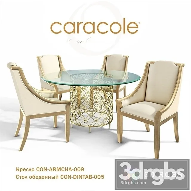 Caracole Dining Set 3D Model Download Caracole Dining Set 3D Model Download