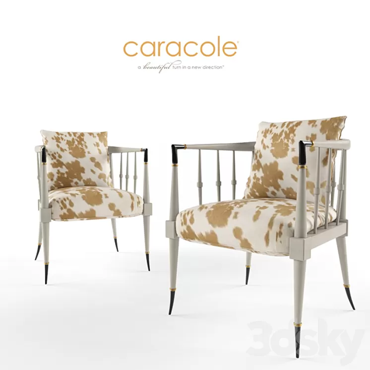 caracole hide nor chair 3D Model