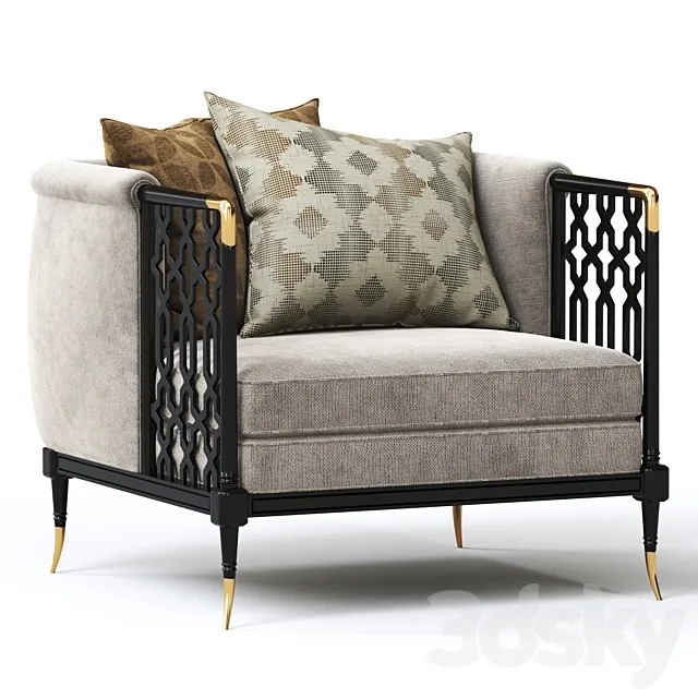 Caracole Lattice Entertain You Chair 3D Model