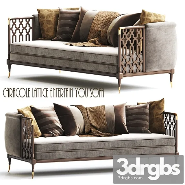 Caracole lattice entertain you sofa 2 3D Model Download Caracole lattice entertain you sofa 2 3D Model Download