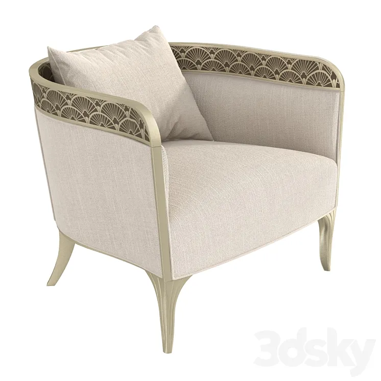 Caracole Lilian Accent Chair 3D Model Free Download