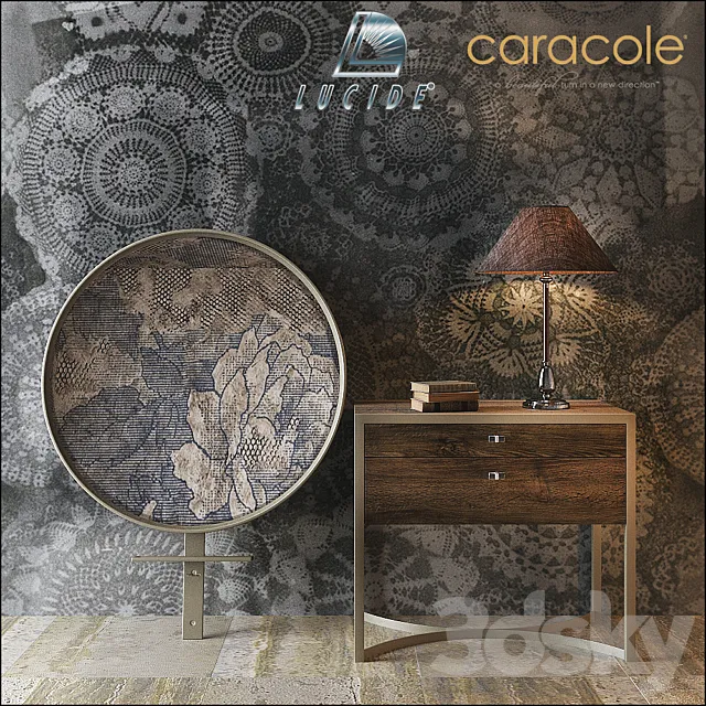 CARACOLE Nightstand ATS-NITSTD-001 3D Model