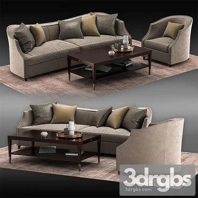 Caracole Set Sofa 01 3D Model Download Caracole Set Sofa 01 3D Model Download