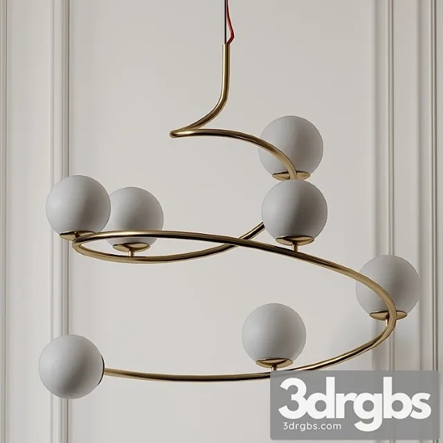 Carcase curl pendant lamp 3D Model Download