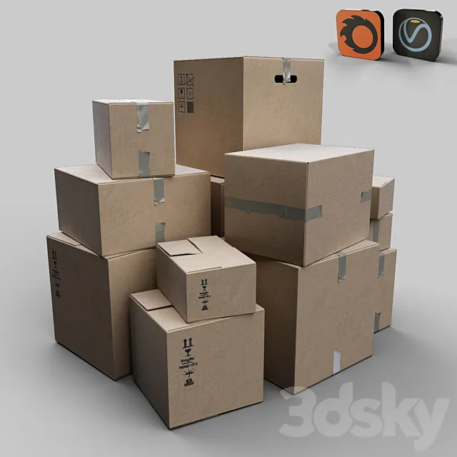 cardboard Box 3D Model cardboard Box 3D Model