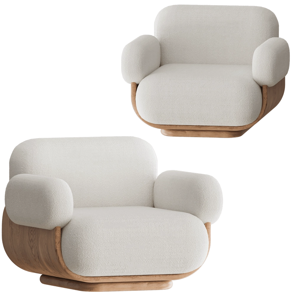 Carel Woodworks – Armchair Cannoli 3D Model