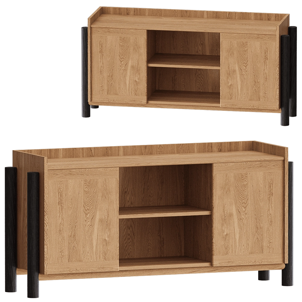Carel Woodworks – Chest of drawers Steekla Credenza 3D Model