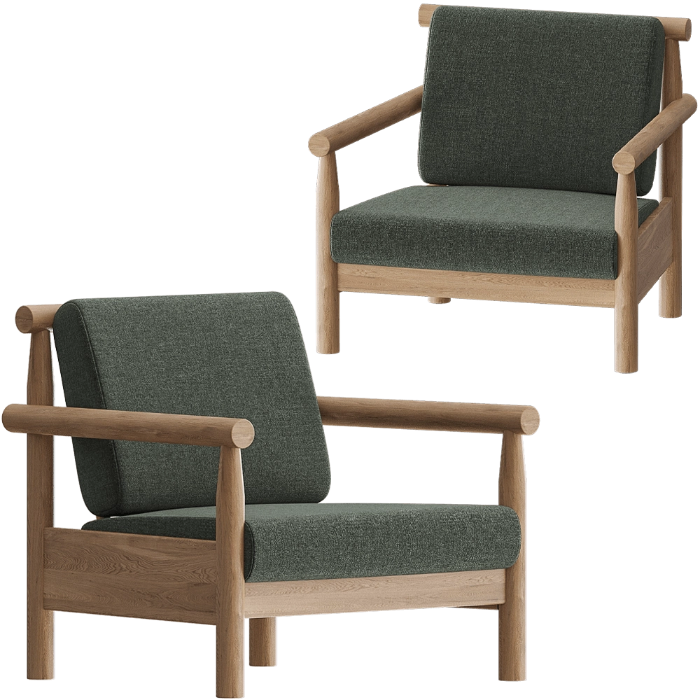 Carel Woodworks – Lounge chair Steekla 3D Model